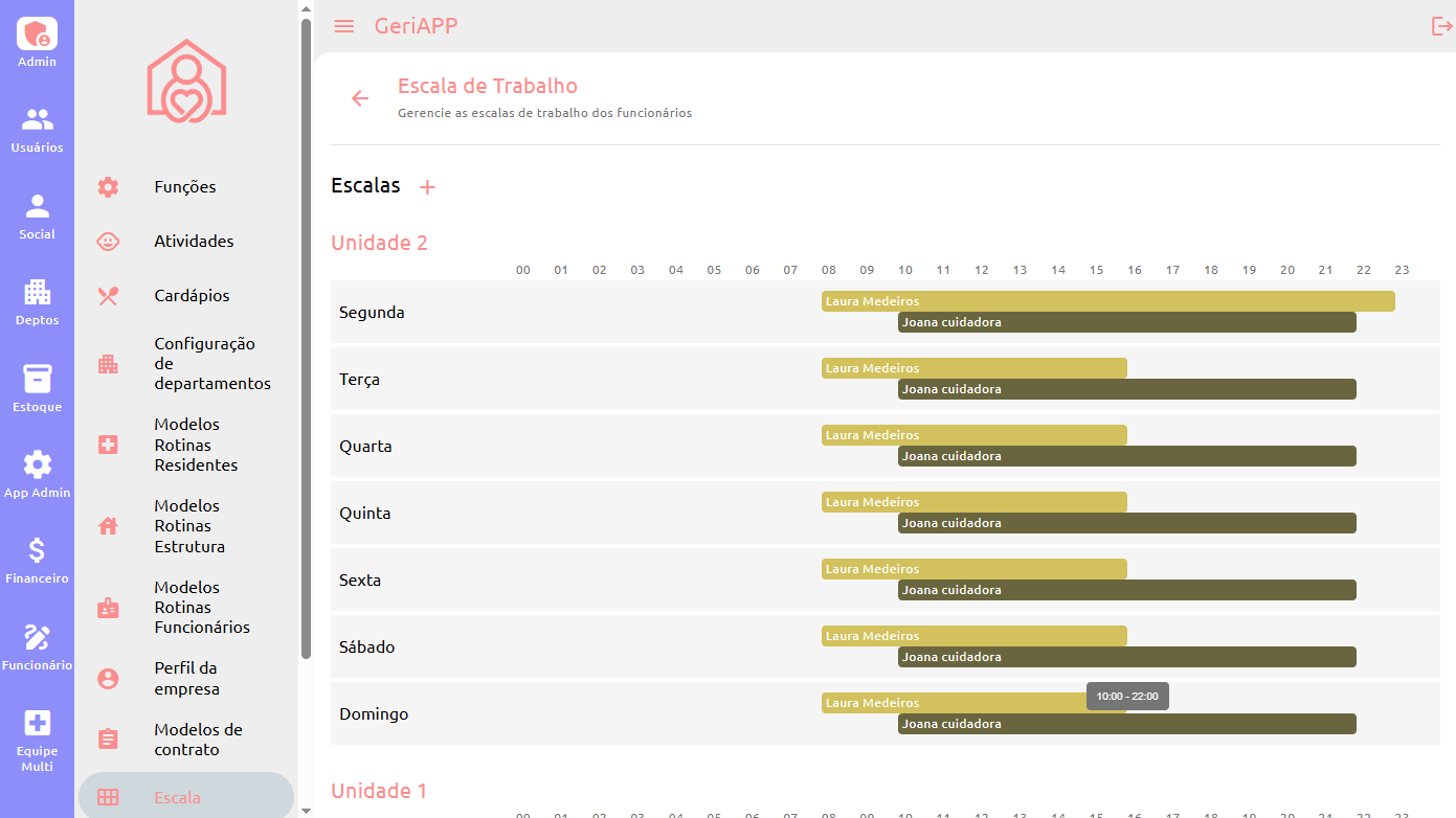 Escala de trabalho
